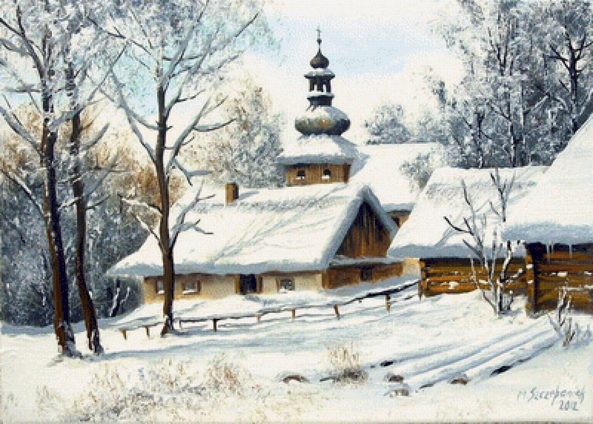 zimowy pejzaż - предпросмотр