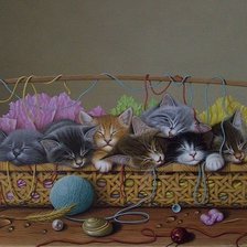 Схема вышивки «Котята»