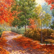 Схема вышивки «jesień w parku»