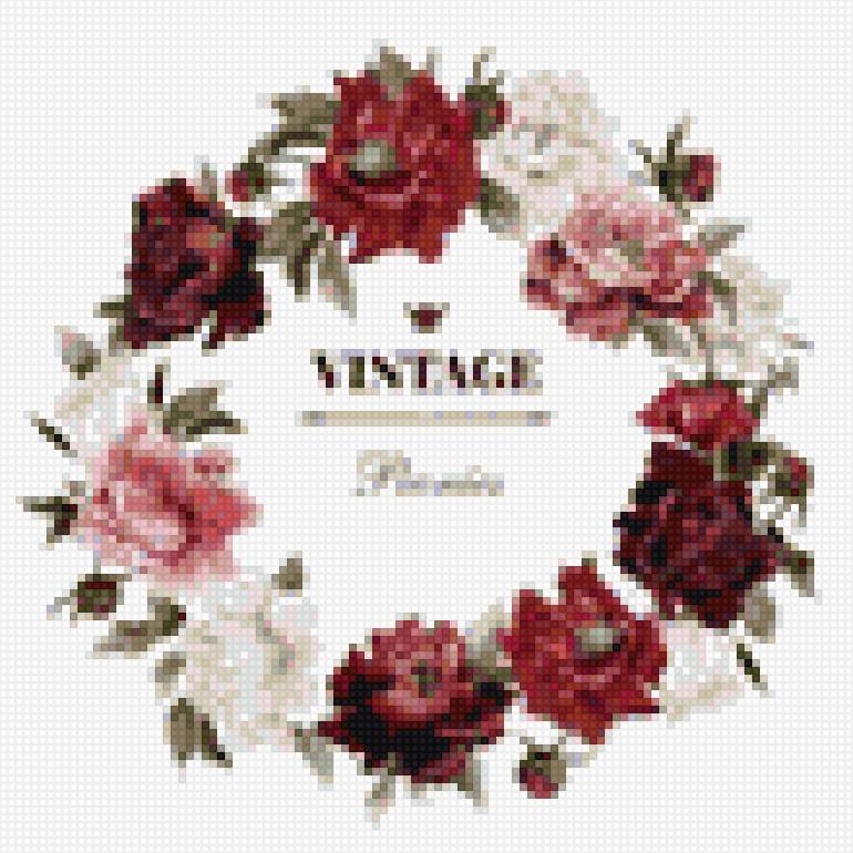 Венок пионов - цветы, венок цветов, пионы, венок - предпросмотр