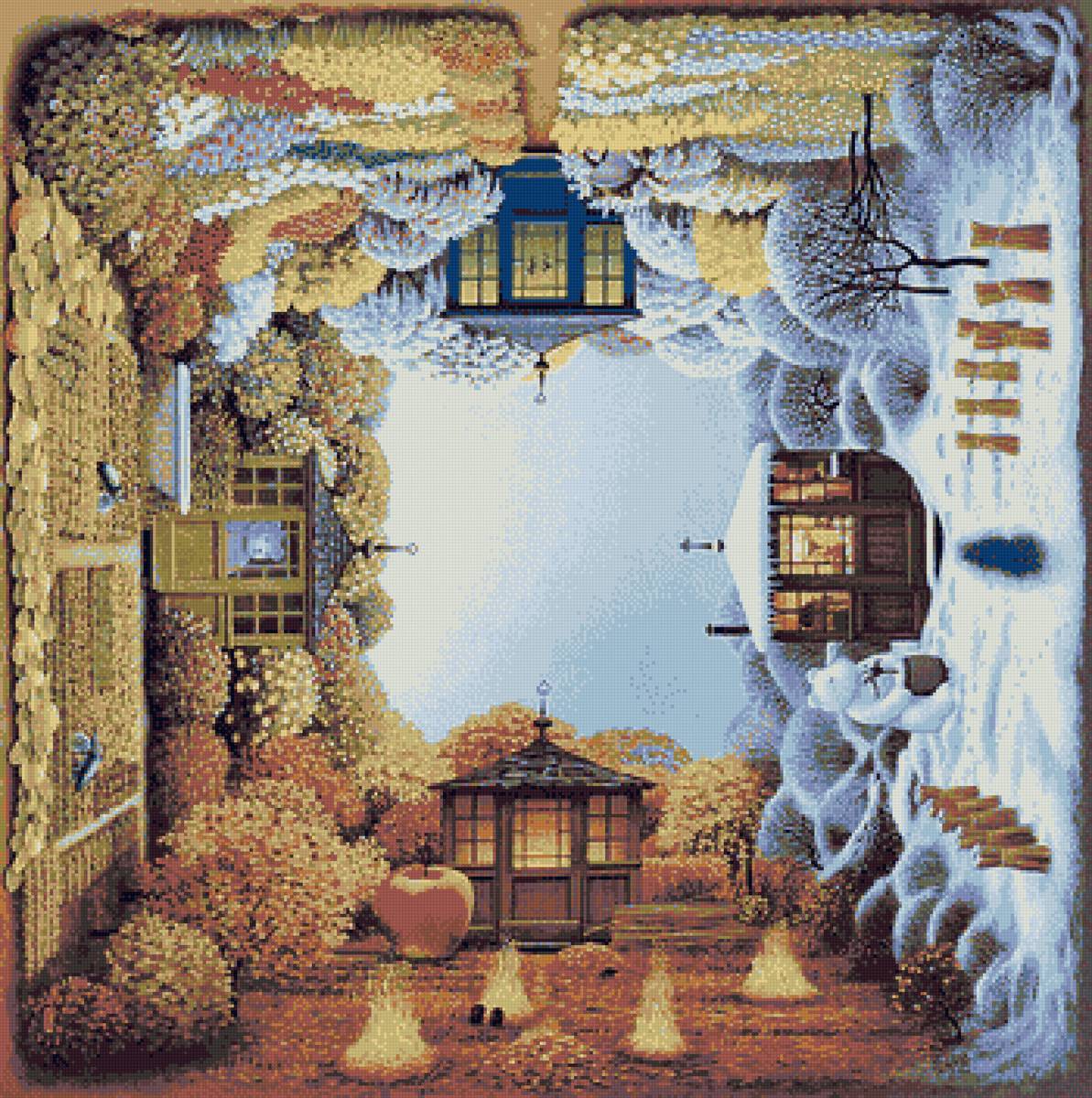 Яцек Йерка 4 сезона - пирода, времена года, картины, яцек йерка - предпросмотр