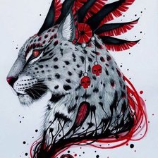 Схема вышивки «леопард»