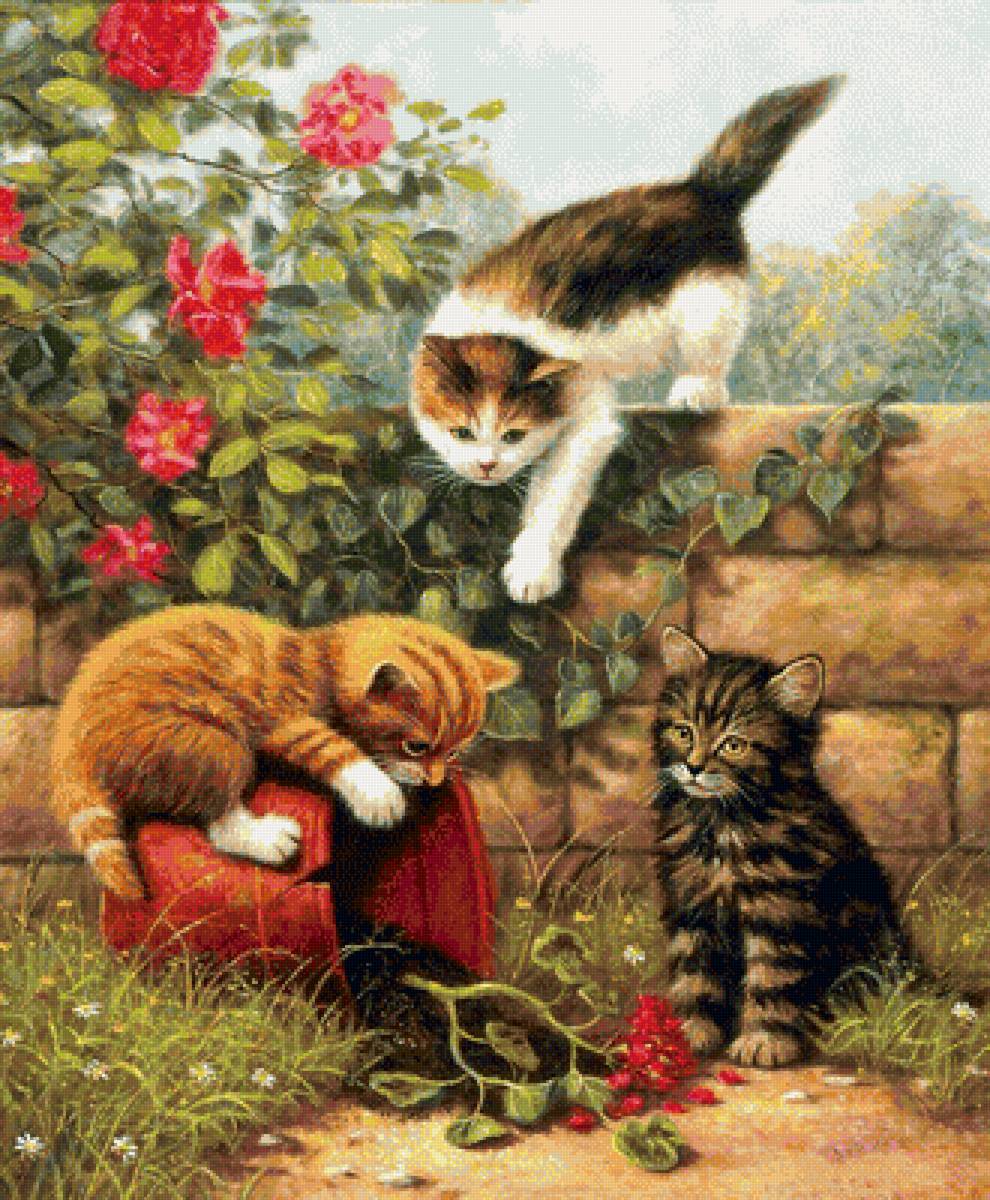 Нечаянно получилось - сад, цветы, котята, домашние животные - предпросмотр