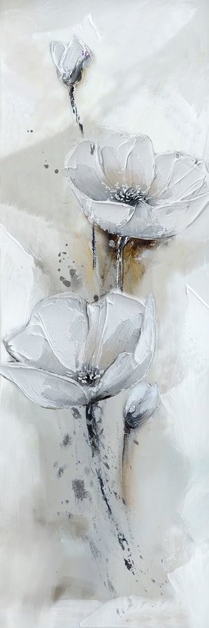 Белые маки - цветы - оригинал