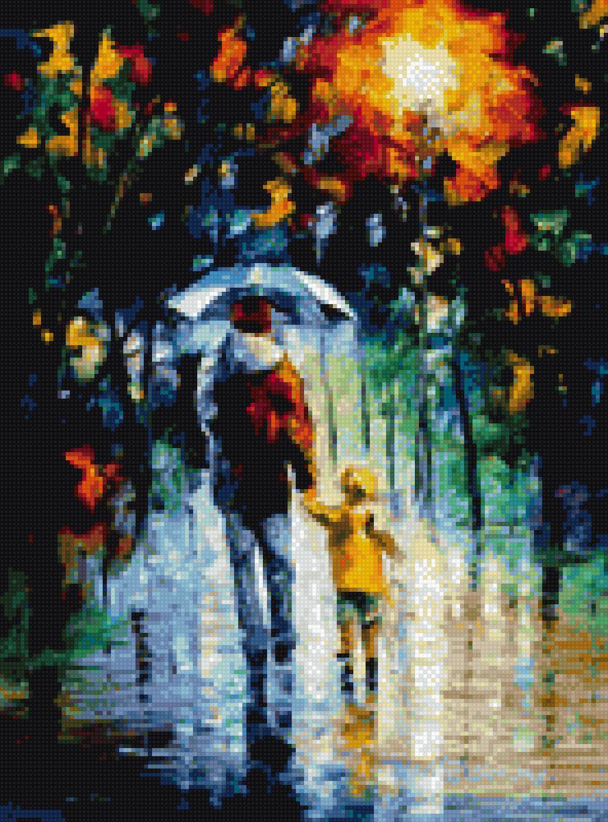 Под зонтом с малышом - предпросмотр