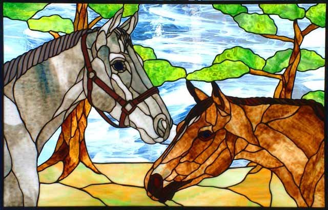 witraż-konie - оригинал