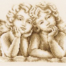 Оригинал схемы вышивки «Два ангела» (№1568330)