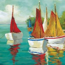 Схема вышивки «żaglówki»