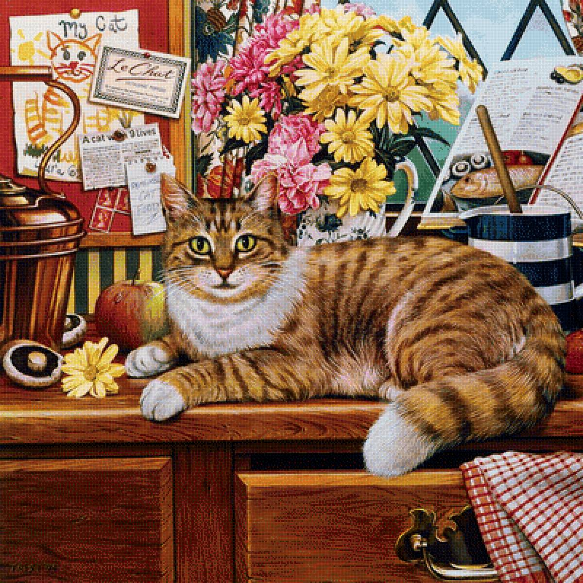 Джэф Тристрэм Матильда - кошки, кошка-кулинар, рыжее счудо - предпросмотр