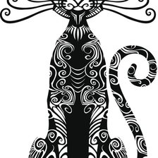 Схема вышивки «Кот ажурный»