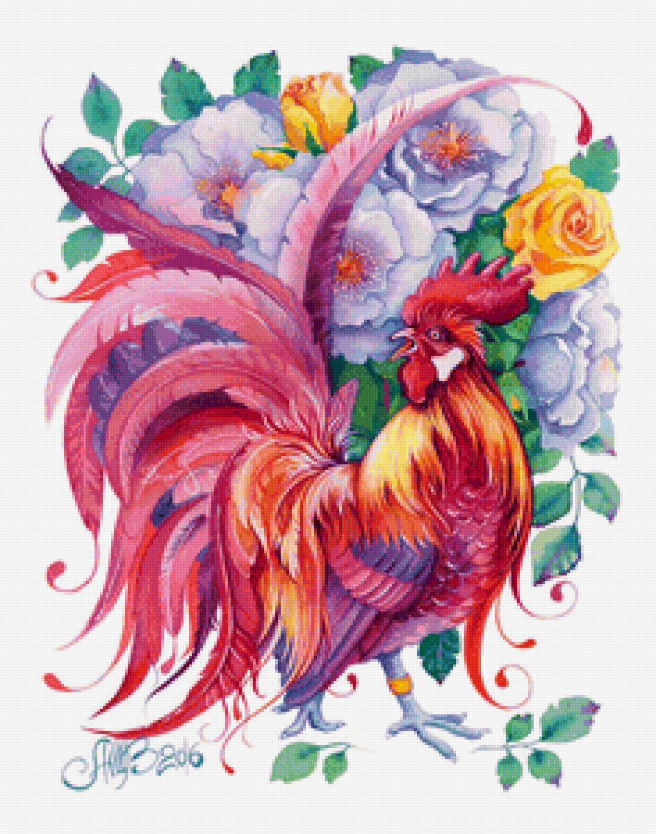 Петух - животные - предпросмотр