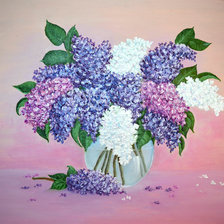 Схема вышивки «сирень»