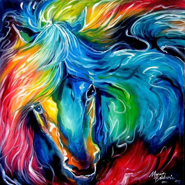 радужный конь - радужный конь. животное - оригинал