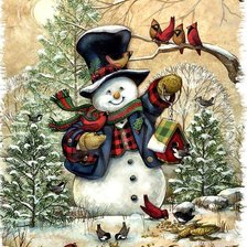 Схема вышивки «Boneco de Neve»