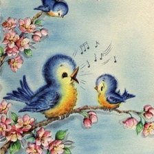 Схема вышивки «Passarinhos»