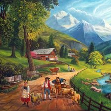 Схема вышивки «Alpes Paisagem»