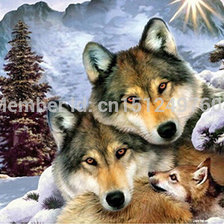 Схема вышивки «волки»