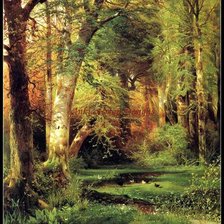 Схема вышивки «лес»