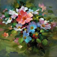 Схема вышивки «dzika róża»