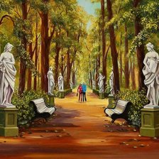 Схема вышивки «jeseň v parku»