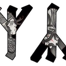 Схема вышивки «руны»