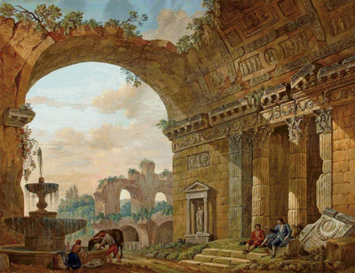 Руины древнего Рима - люди, руины рима - предпросмотр