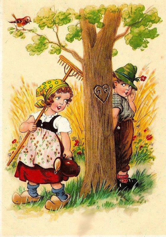 Старинная немецкая вышивка - оригинал