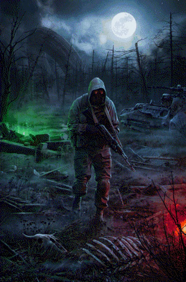 S.T.A.L.K.E.R. Ночь - аномалия, сталкер, артефакт, луна - предпросмотр