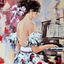 Оригинал схемы вышивки «pianistka» (№1581777)