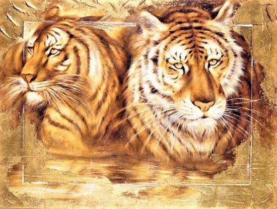 тигры - картины дженис дар куа - оригинал