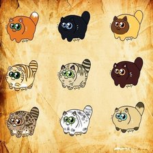 Схема вышивки «ковер  из котов 3»