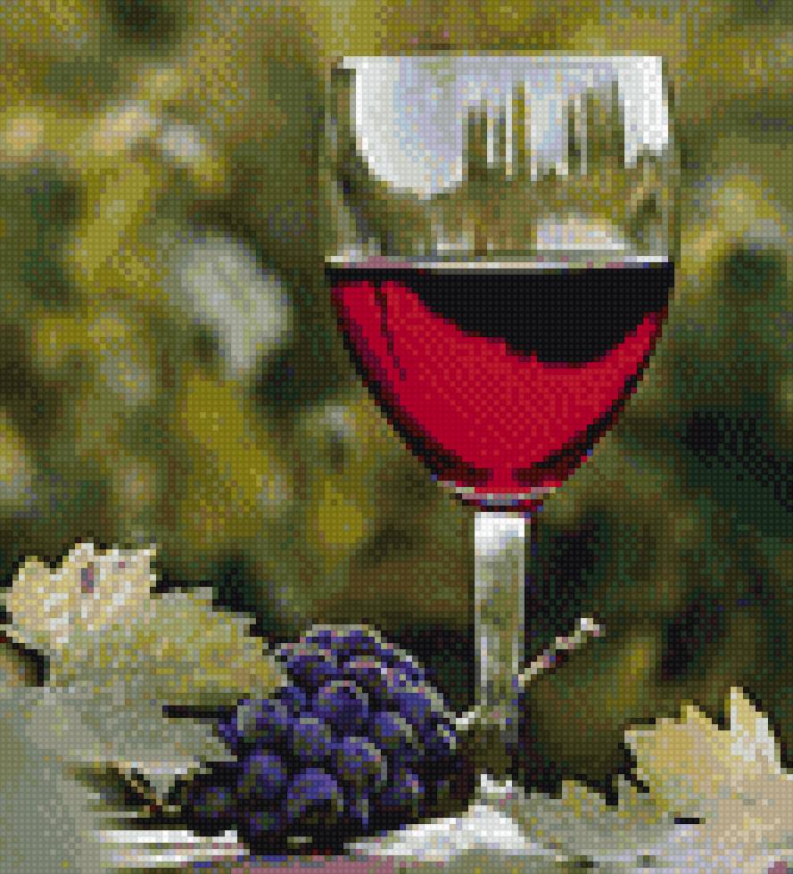 Бокал вина - виноград, бокал, вино - предпросмотр