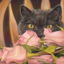 Схема вышивки «Кот»