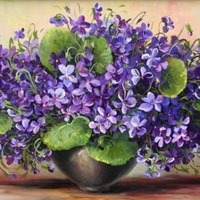 Схема вышивки «fiołki»