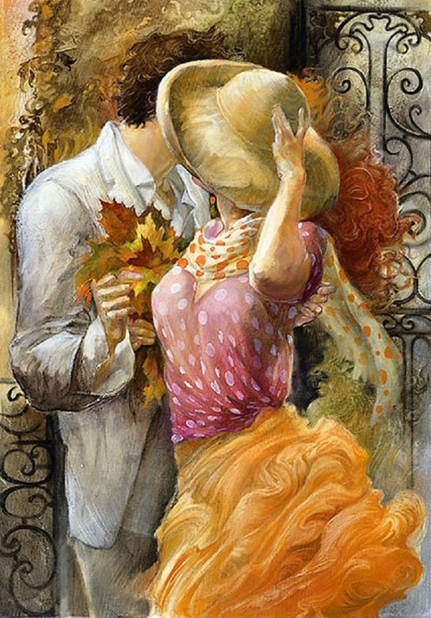 Пара - пара, осень, живопись - оригинал