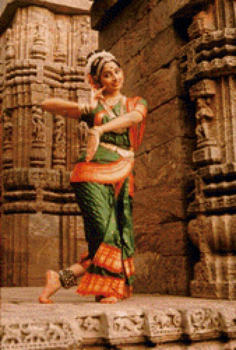 индийская девушка - девушка, храм, индия - предпросмотр