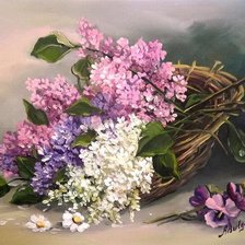 Схема вышивки «Сирень»