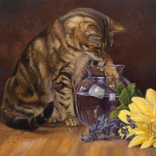 Схема вышивки «Кот»