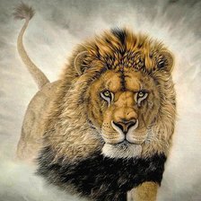 Схема вышивки «король-лев»