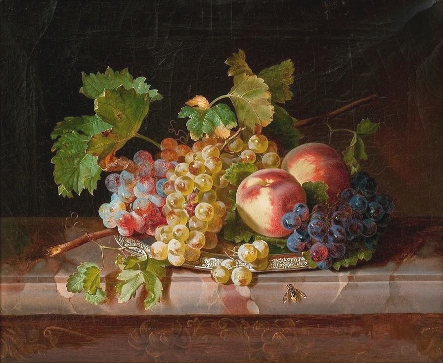натюрморт - фрукты, натюрморт, виноград - оригинал