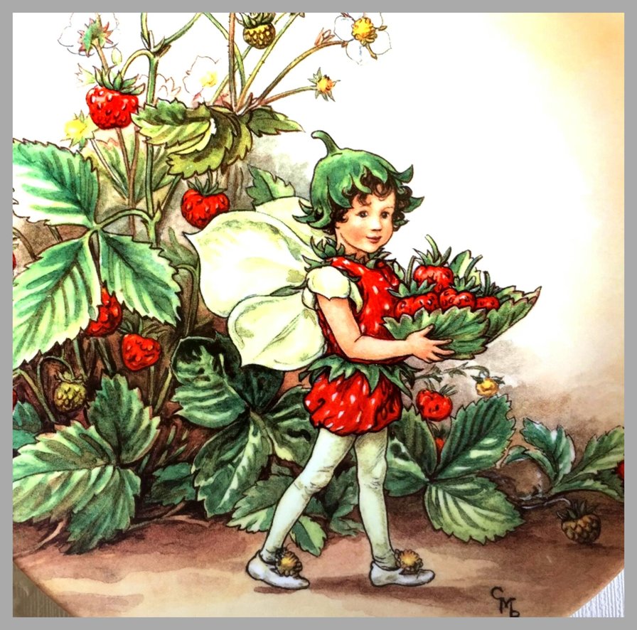 Земляничная феечка - вышивка крестиком - оригинал