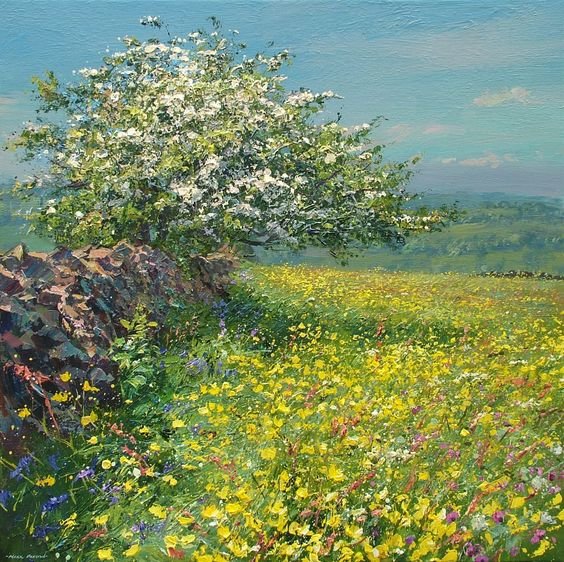 ВЕСЕННИЕ ЦВЕТЫ - пейзаж, весенние цветы - оригинал
