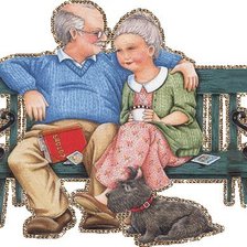 Схема вышивки «Бабушка с дедушкой»
