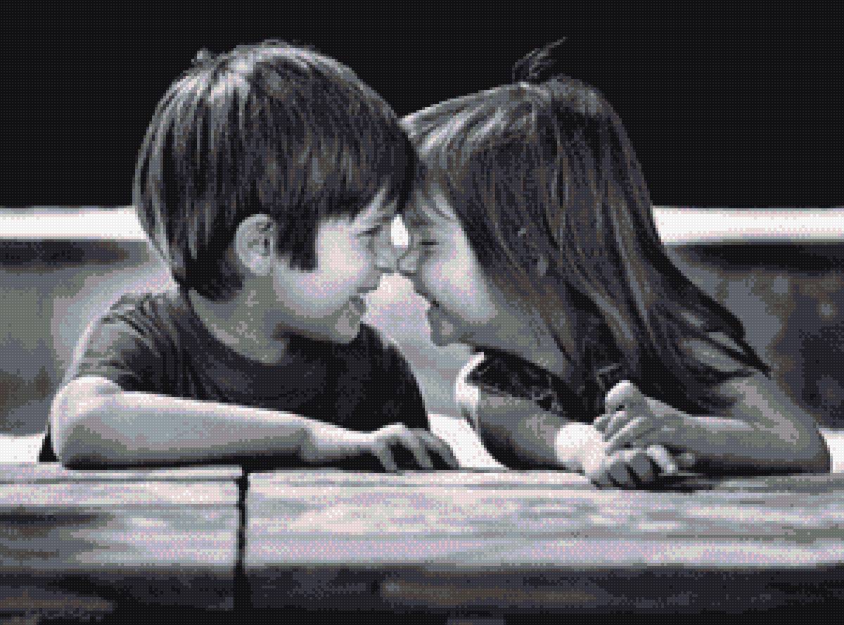 Щастя - діти, монохром - предпросмотр