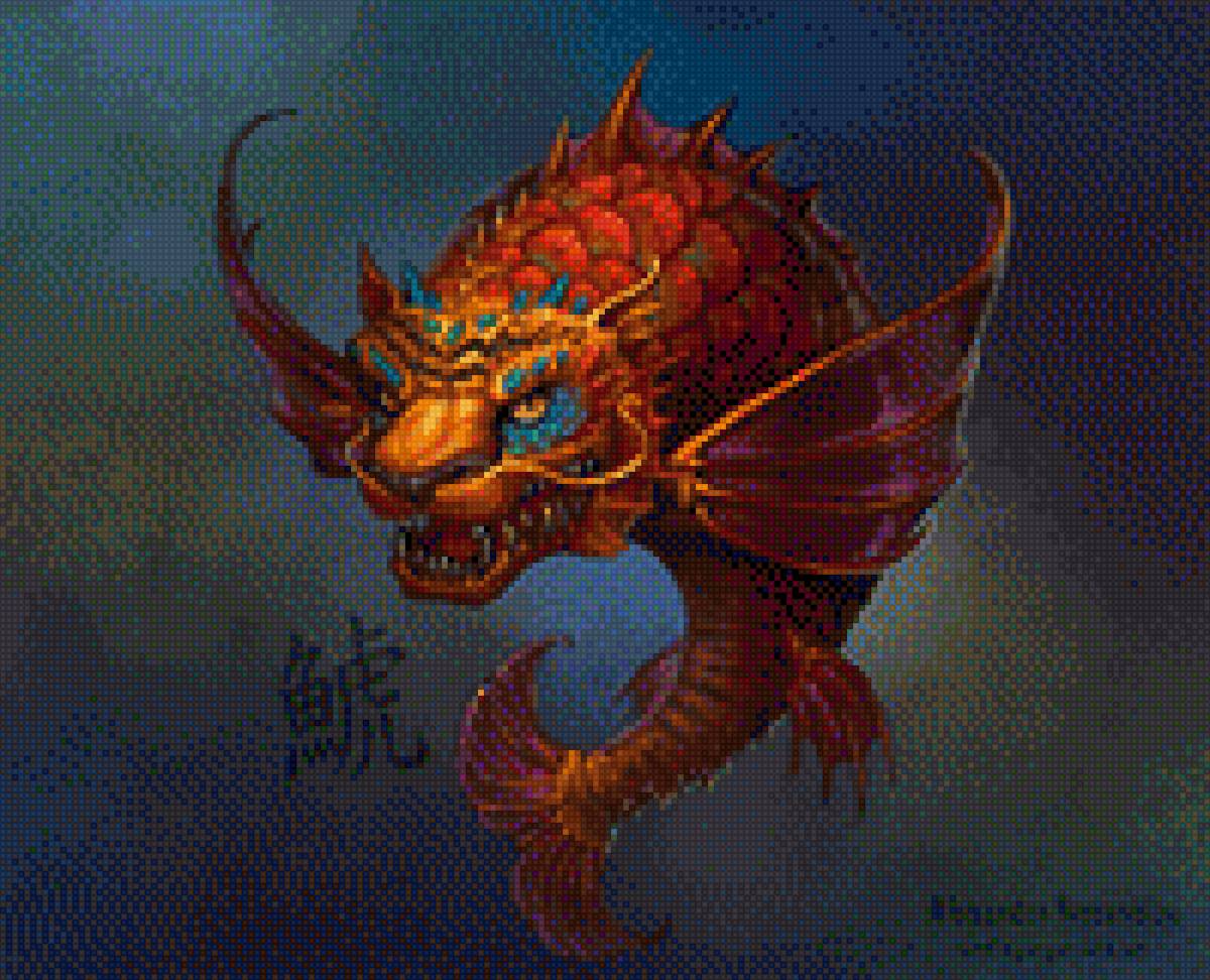 Тигрорыб Александра Семушина - александра семушина, фэнтези, тигр, семушина - предпросмотр