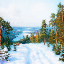 Схема вышивки «зима»