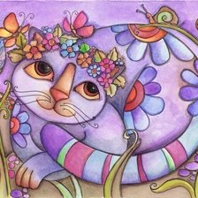 Схема вышивки «серия "радужные коты" -2»