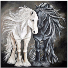 Схема вышивки «Кони»