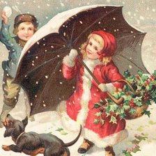 Схема вышивки «открытка»