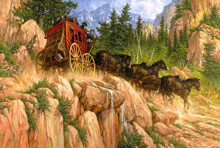 у обрыва - пейзаж, картина, природа - оригинал